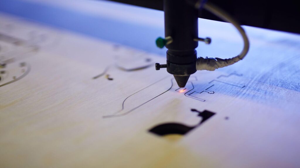 engraving with laser