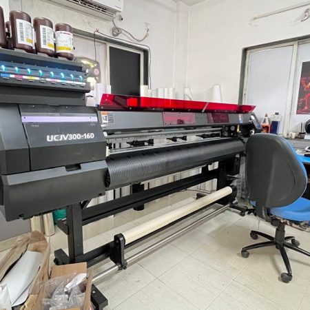 Poster printing machine used for promotional campaign materials