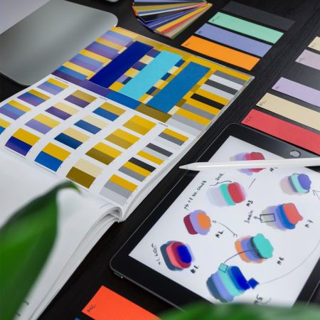 Color palette and layout for branding & printing services